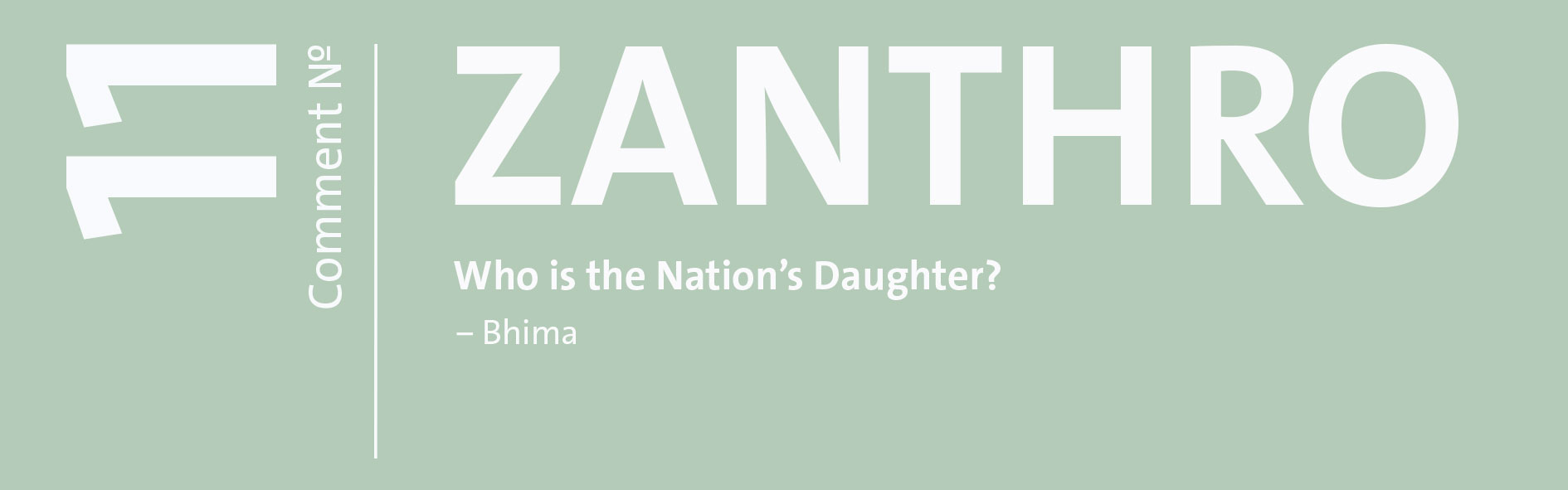 ZANTHRO Comments Nr. 11