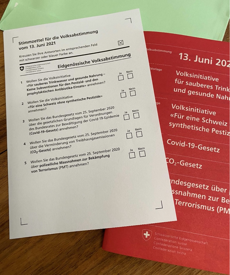 Ballot for the popular vote on 13 June 2021. Photo taken by Linh Luu.