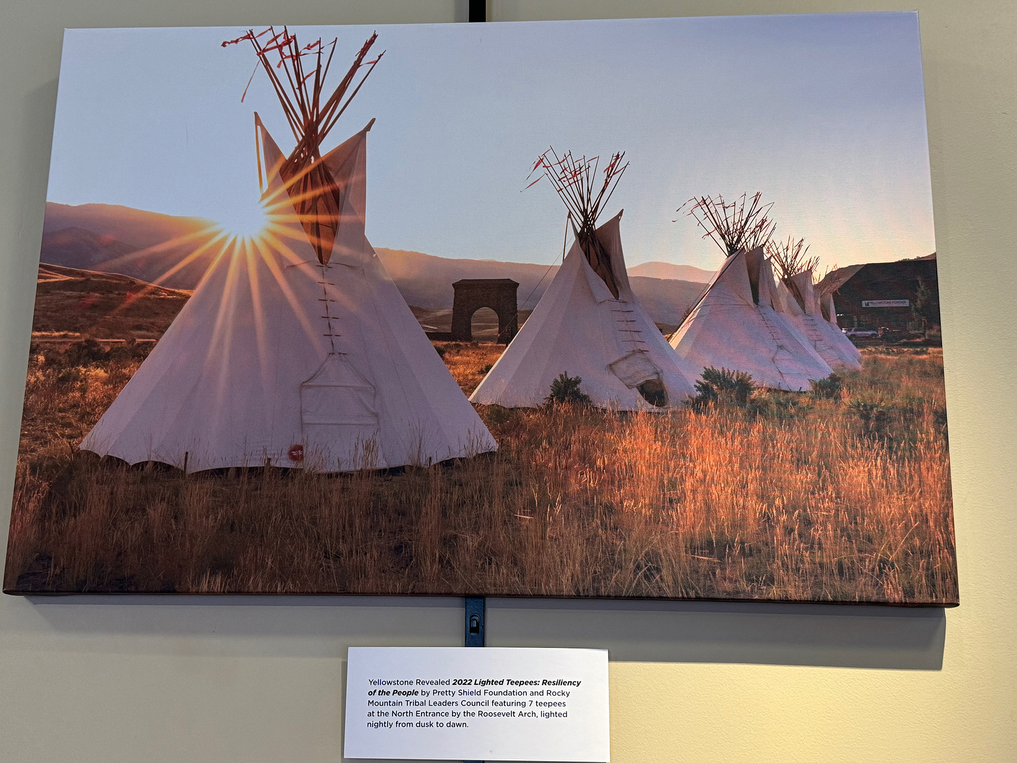 Exhibition display in Yellowstone Tribal Heritage Center.